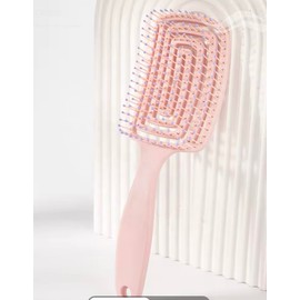 Scap Massage,Detangling Hair Brush, Curved Vented Design, Pink, for Wet or Dry Hair Styling