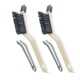 Facjoleco 2-Pack Grout Corner Cleaning Brush - Stiff Bristle Scrub & Detail Cleaning Brushes for Household Use on Bathtub, Shower, Kitchen, Tile Floors, Sink, Grooves, Window Tracks, Drain Cracks