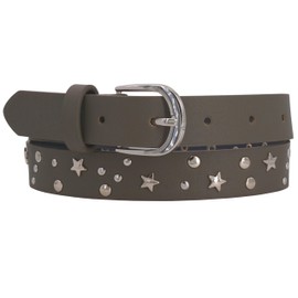 EANAGO Rockstar Belt for Children – Modern Belt for Girls with Cool Studs – Children's Belt Girls – Belt Kids Girls – Rivet Belt, darkgray