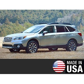 Made in USA! Compatible with 2015-2018 Subaru Outback with Diagonal Piece 8PC Stainless Steel Chrome Pillar Post Trim