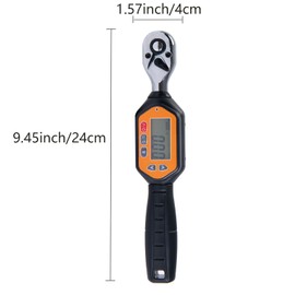 Beslands 3/8 inch Digital Torque Wrench, (1.8 to 60 Nm) (18.35-611.82 kgf.cm) Accurate of Clockwise ±2% / Counterclockwise ± 2.5% LED and Buzzer Calibrated (3/8-Inch Drive)