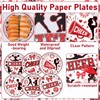 60Pcs Cheer Plates Party Supplies Decorations Cheerleader