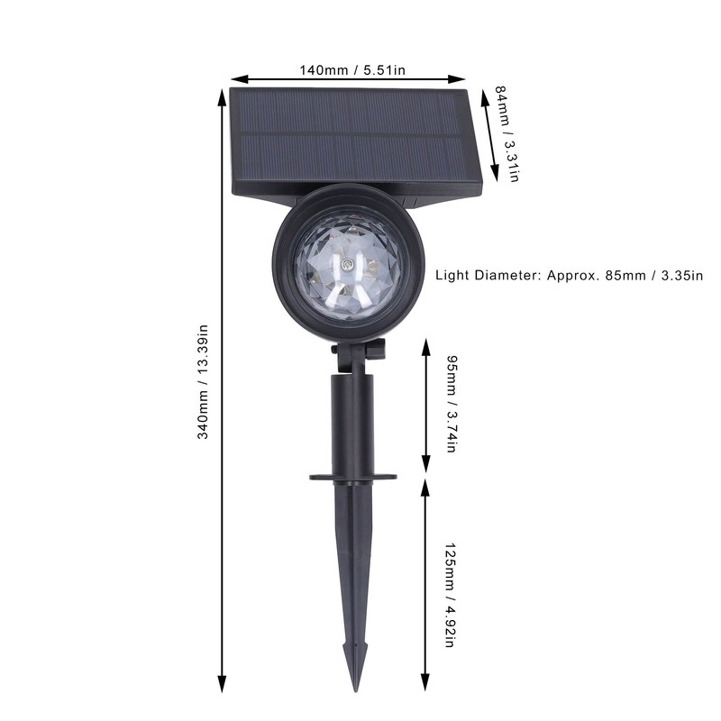 Solar Spot Light 2 in 1 Outdoor Waterproof RGB Rotating