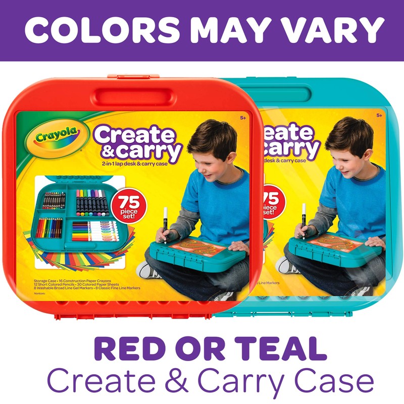 Crayola Create 'N Carry Travel Art Set for Kids (75pcs),