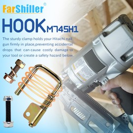 M745h1 For Hitachi NR83A2 NR90AE Spring Loaded Rafter Hook/Retractable Nail Gun Hanger (2/Pack)