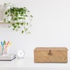Leopacat Rectangular Seagrass Basket, Woven Storage Box, Wicker Baskets with