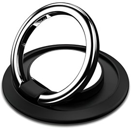 Sprint4deals Phone Ring Holder Stand – 360° Rotation Finger Grip for Smartphones, Tablets, Mobile Phones – Adjustable Metal Kickstand (Black)
