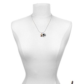 Delight Jewelry Resin Monkey Script Class of 2025 Dome Charm Necklace, 18"