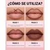 Erinde Lápiz Delineador de Labios en tono Crema Mate,Larga Duración,