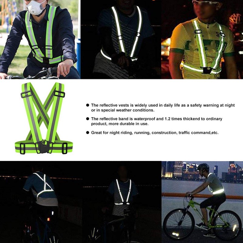 Safety Vest, Reflective Vest Fluorescent Green Cycling Construction High Visibility
