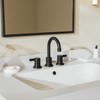 Phiestina 8 Inch 3-Hole Matte Black Widespread Bathroom Sink Faucet