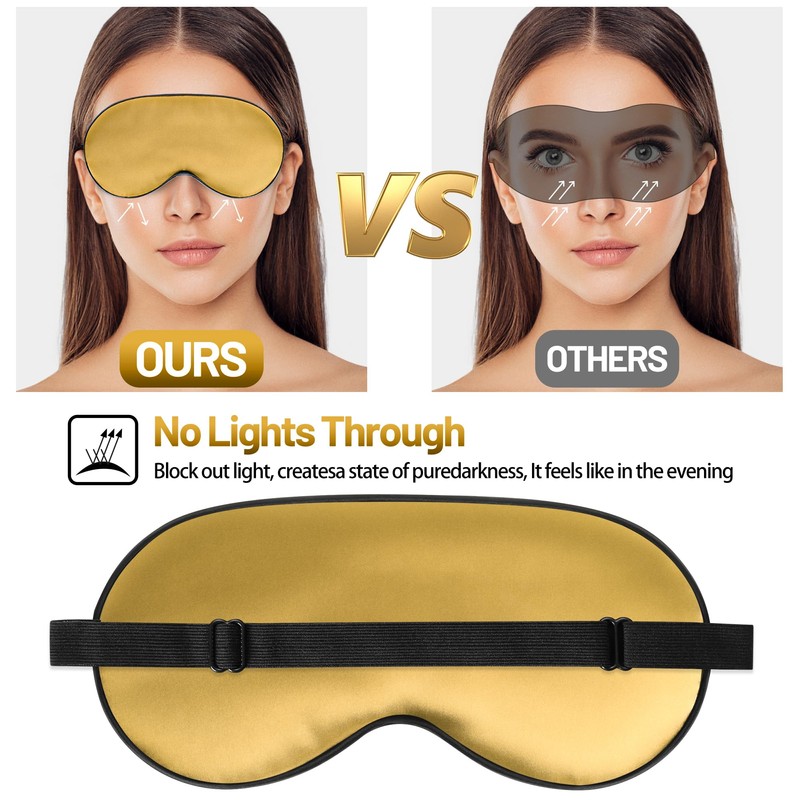 Sleep Mask, Silk Eye Mask for Sleeping with Adjustable Strap,