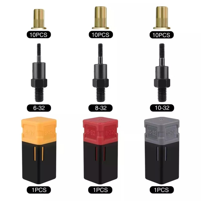 GIANTISAN Rivet Nut Mandrels Set 6 32 8 32 10-32