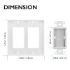 Fosmon Double Dual 2-Gang Brush Organize Bulk Wire Cable Wall