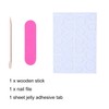 Caiguoer 24 Pieces Long False Nail Tips Almond Strawberry Press
