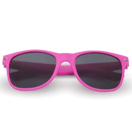 Ultra Unisex UV400 Classic Style Sunglasses Mens Womens - Lightweight Glasses with Flexible Comfort Fit Spring Hinges, Maximum Sun Protection - Polycarbonate Lens - Pink with Black Lenses