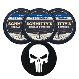 DC Crafts Nation DC Crafts Nation Skin Can Cover Skull with 3 Cans Schmitty's Herbal Snuff Mint Pouches