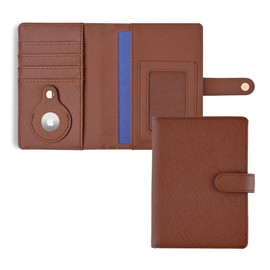 The Passport Wallet - Premium Travel Passport Wallet and Cover with Secure Magnetic Strap, Multiple Card Slots, & Concealed AirTag Slot- Ideal for International Travelers - Brown