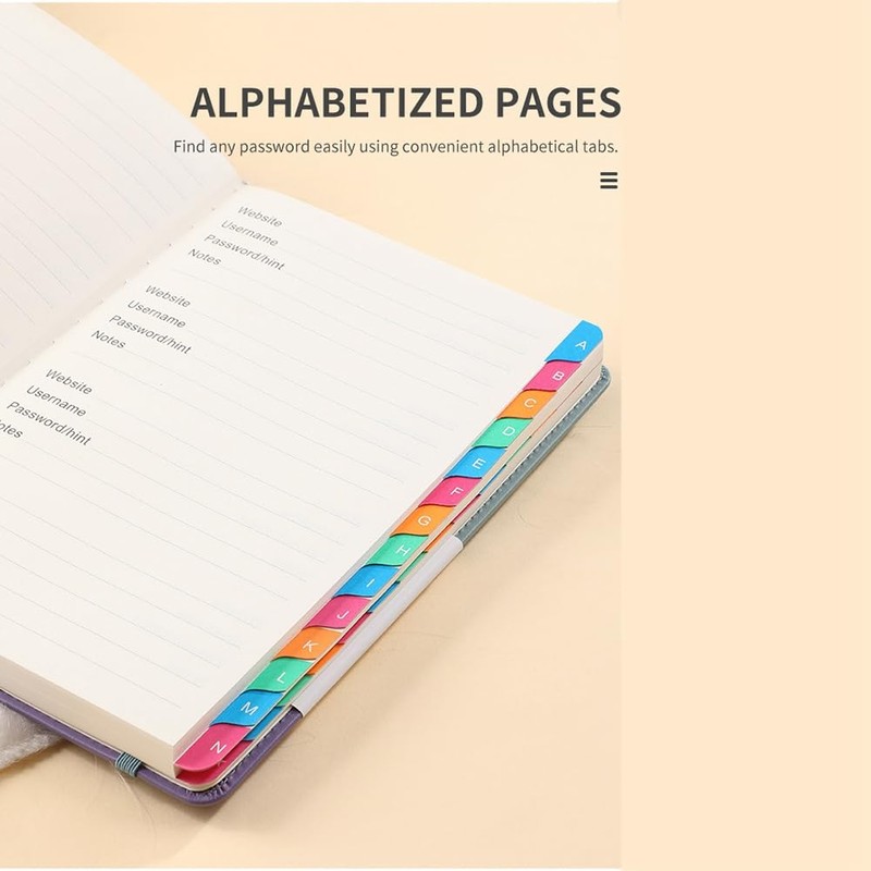 Cikoopul Password Keeper Book with Alphabetical Tabs for Seniors, Password