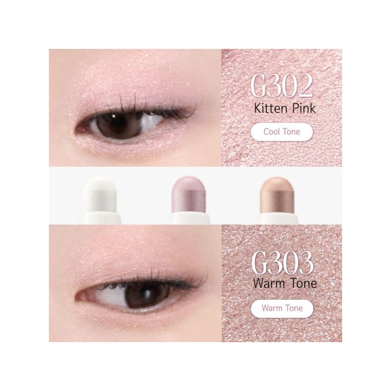 CLIO Soft Blending Shadow Stick 1.4g [Shimmer/Matte/Glitter], Color:S101. Fallin Peony