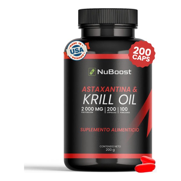 Aceite De Krill Nuboost 200 Cápsulas-salud Y Bienestar Sabor Sin