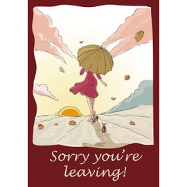 Large A4 Sorry You are Leaving Card - Good Luck for New Job