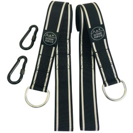 Outdoor People Co Set of 2 Tree Swing 10ft Strap Hanging kit with Travel Carry Handy Bag with Safe Lock Carabiners and Hooks,2500lbs Breaking Strength for Securing Hammocks-Tree Swings and Tires