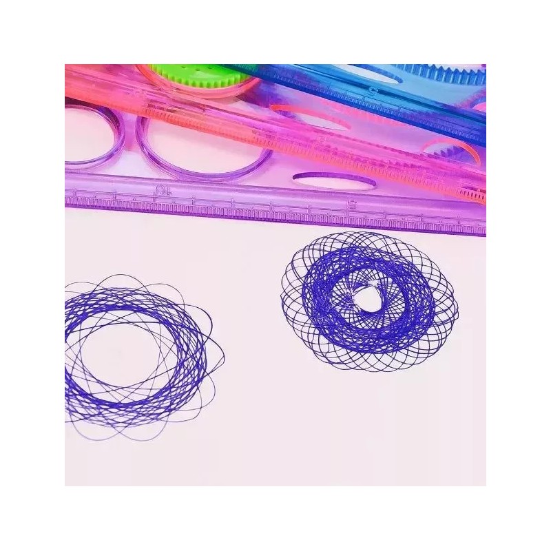 Veraly Duo Espirografo Clásico Multifuncional Regla Figuras Dibujos Color Al