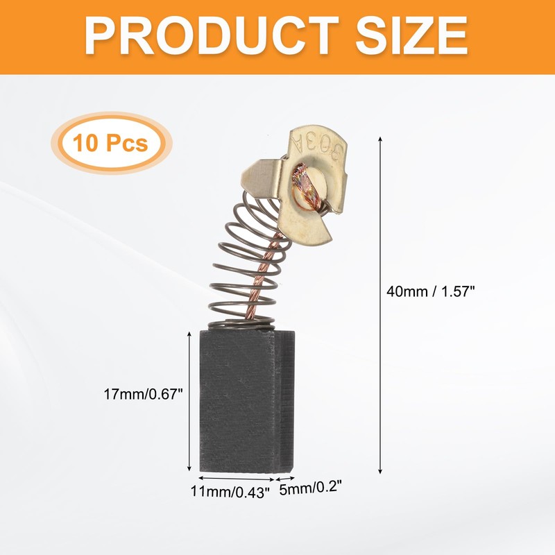 sourcing map 10 Pack CB-303 Carbon Brushes Set Replaces 17x11x5mm