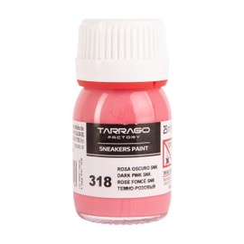 Tarrago Dark Pink Shoe Paint SNK 318, 25 ml Bottle, with Brush and Sponge, for Smooth Leather, Synthetic Leather or Canvas