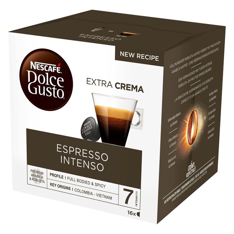 NESCAFÉ Dolce Gusto Espresso Intenso Coffee Pods, 16 capsules (48