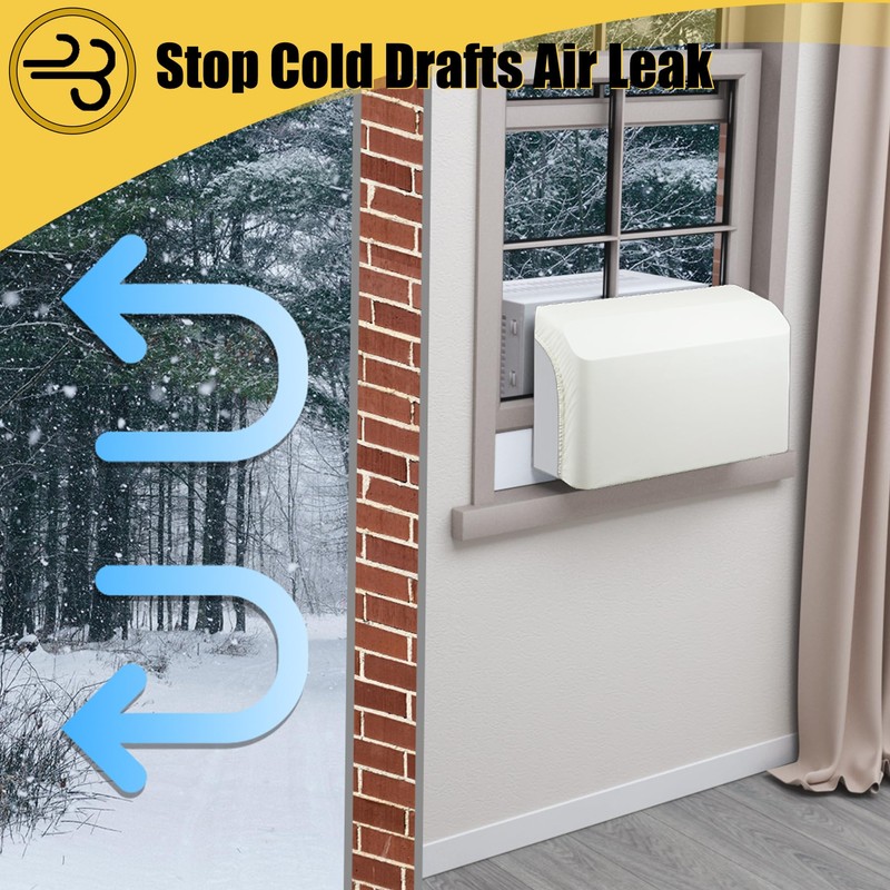 Powrocket 2 Pack Foam Block for U-Shape Window AC Units,Window