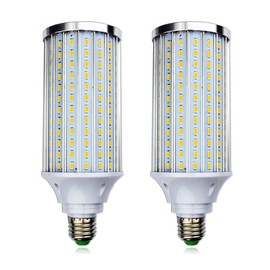 500W Equivalent LED Corn Light Bulbs 50W Warm White 3000K 5000 Lumen 210 LEDs 5730 SMD Large Area Ultra Bright Light Lamp for Outdoor Indoor Garage Warehouse Barn Factory, 85V-265V, 2 Pack