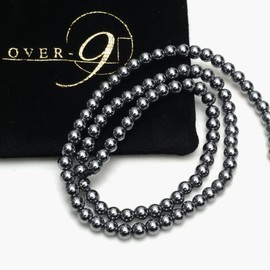 OVER-9 Terahertz 0.2 inch (4 mm) Single Row Creation Bracelet Necklace Round Beads Parts Wholesale Gemstone Power Stone Natural Stone Ultra Far Infrared Health Beauty [4 mm]