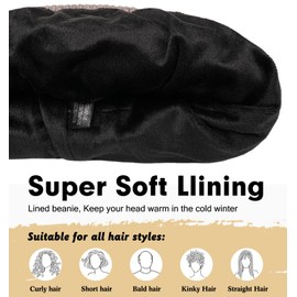 Wmcaps Beanie for Men, Stretchy Soft Cuffed Wooly Beanie with Thick Warm Lining, Unisex Classic Winter Hat, Gifts for Women/Men/Her/Him/Dad(Smoke Grey)