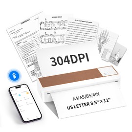 BORN4SHIP Portable Printer Wireless for Travel, Thermal Printer 8.5 x 11 for US Letter, Compatible with iOS, Android, Laptop for Business, School