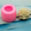 3D Cute Hedgehog Soap Mold Craft Art Silicone Soap Mold