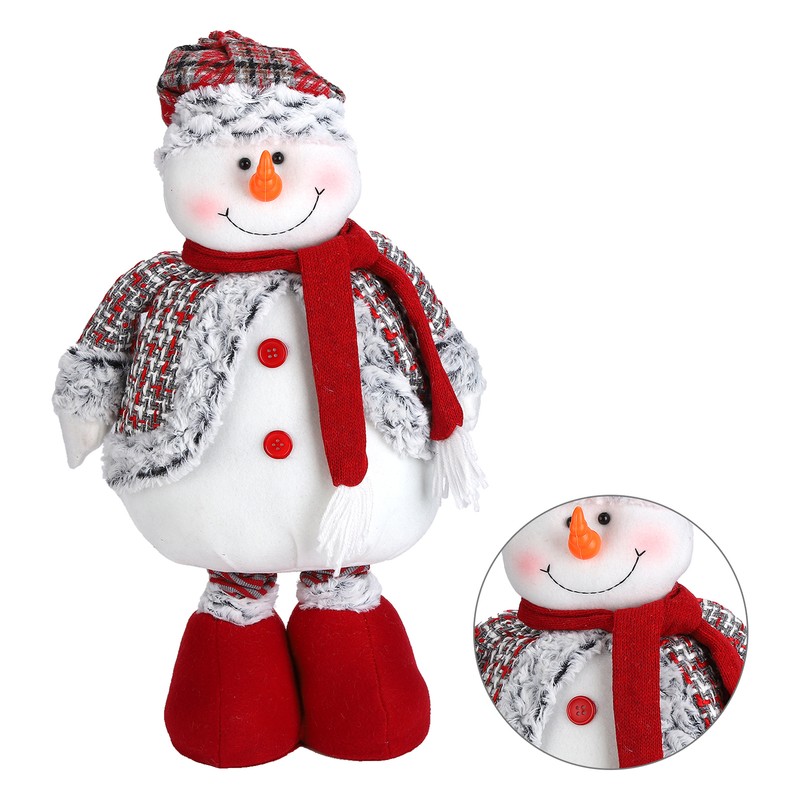 Retractable Standing Snowman Doll Toy Christmas Decoration for Birthday Festival