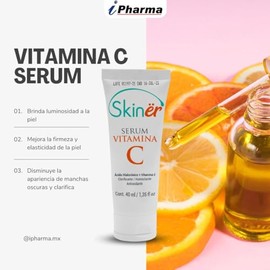 Vitamina C Facial Skinër envase blíster 40 ml. Reduce manchas ligeras y líneas de expresión