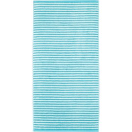 Cawö Home Hand Towels Campus Ringel 955 Turquoise 41 Hand Towel 50 x 100 cm