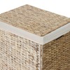 Dwellica Nivora Water Hyacinth Laundry Hamper Brown 15 x 11.8