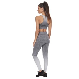 Metzuyan Ladies Ombre Gym Sports Set Leggings & Sports Bra