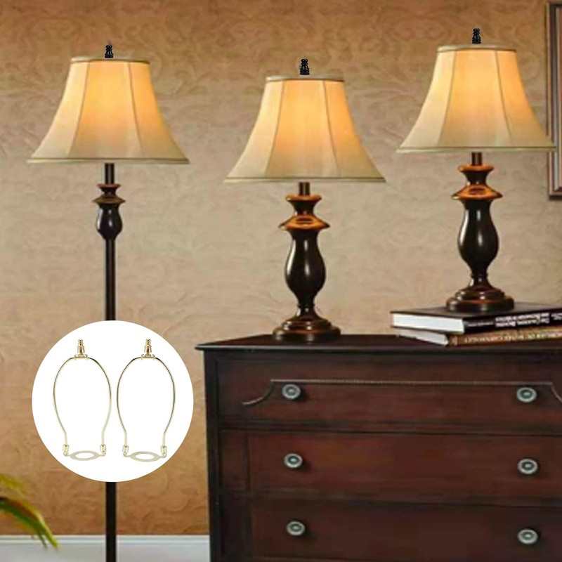 2 Piece Lampshade Harp Holder, Adjustable Bracket, Lamp Harp Set,