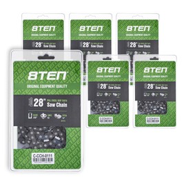 8TEN Full Chisel Skip Tooth Chainsaw Chain 28 Inch .050 3/8 93DL For Echo CS-600P Husqvarna 372XP Jonsered 2065 (6 Pack)