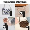 Sisadodo Chapstick Holder Key Chain for Women Black Lipstick Case