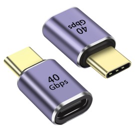 QIANRENON USB C Male to Female Coupler USB4.0 Type C Extension Adapter 40Gbps 100W Data Transfer Fast Charge Type C OTG for Laptop Tablet Smartphone Pack of 2
