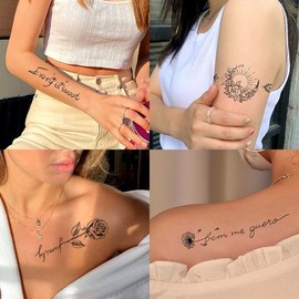 Holridge Cling Vividly Emotional Lettering Tattoo Stickers (6 Types) / 클링 선명해지는 감성 레터링 타투 스티커 (6종)