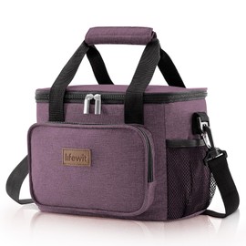 Lifewit Medium Lunch Bag Insulated Lunch Box Soft Cooler Cooling Tote for Adult Men Women, Purple 12-Can (9L)