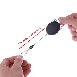 Extendable Keychain, 2 Pack Keychain Extender with Retractable Cord Secures Keys, Portable Multifunctional Keychain Clip (Black and White)