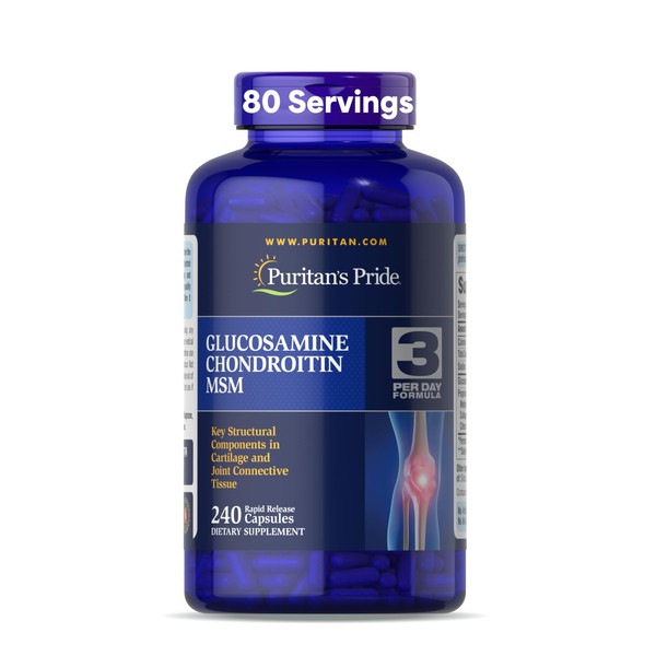 Puritan's Pride Premium Double Strength Joint Soother Glucosamine Chondroitin MSM